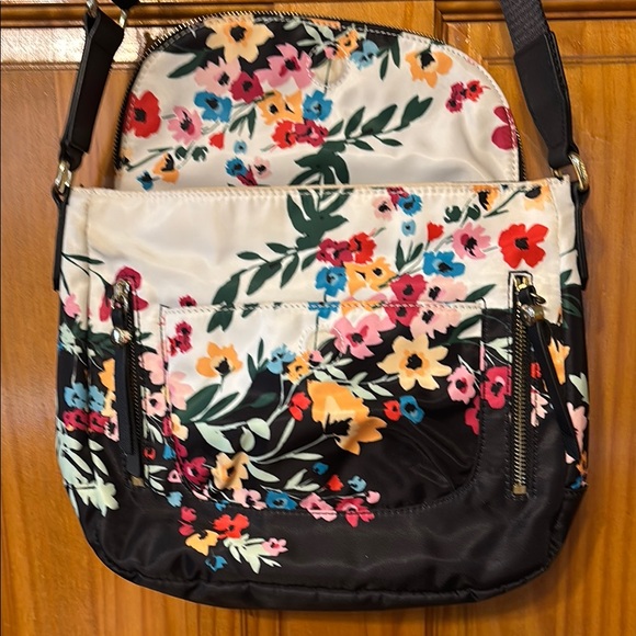 Karl Lagerfeld Floral Black and Cream Women's Bag - Picture 6 of 8